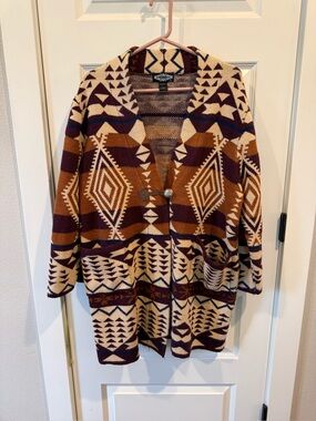 Olivers Cream, Brown & Navy Southwestern Knit Cardigan